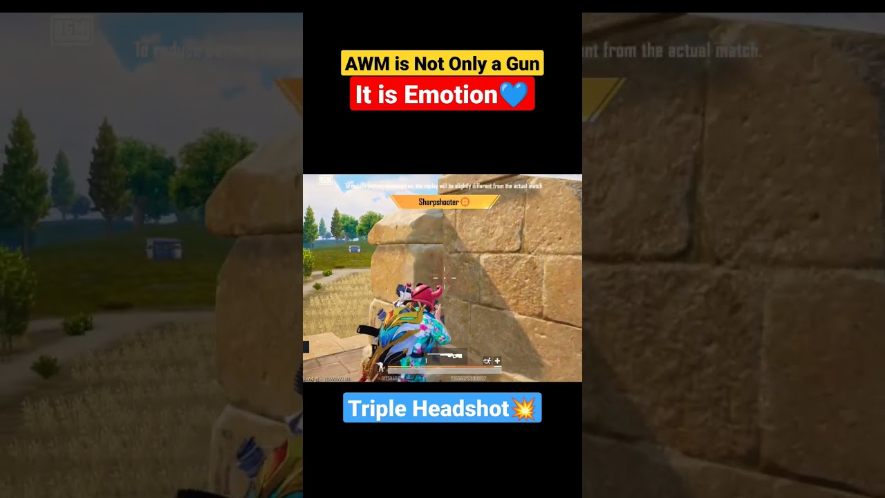 AWM Triple Headshot | Pubg Mobile/ BGMI #shorts #youtubeshorts #pubgmobile #bgmi #awm #headshot