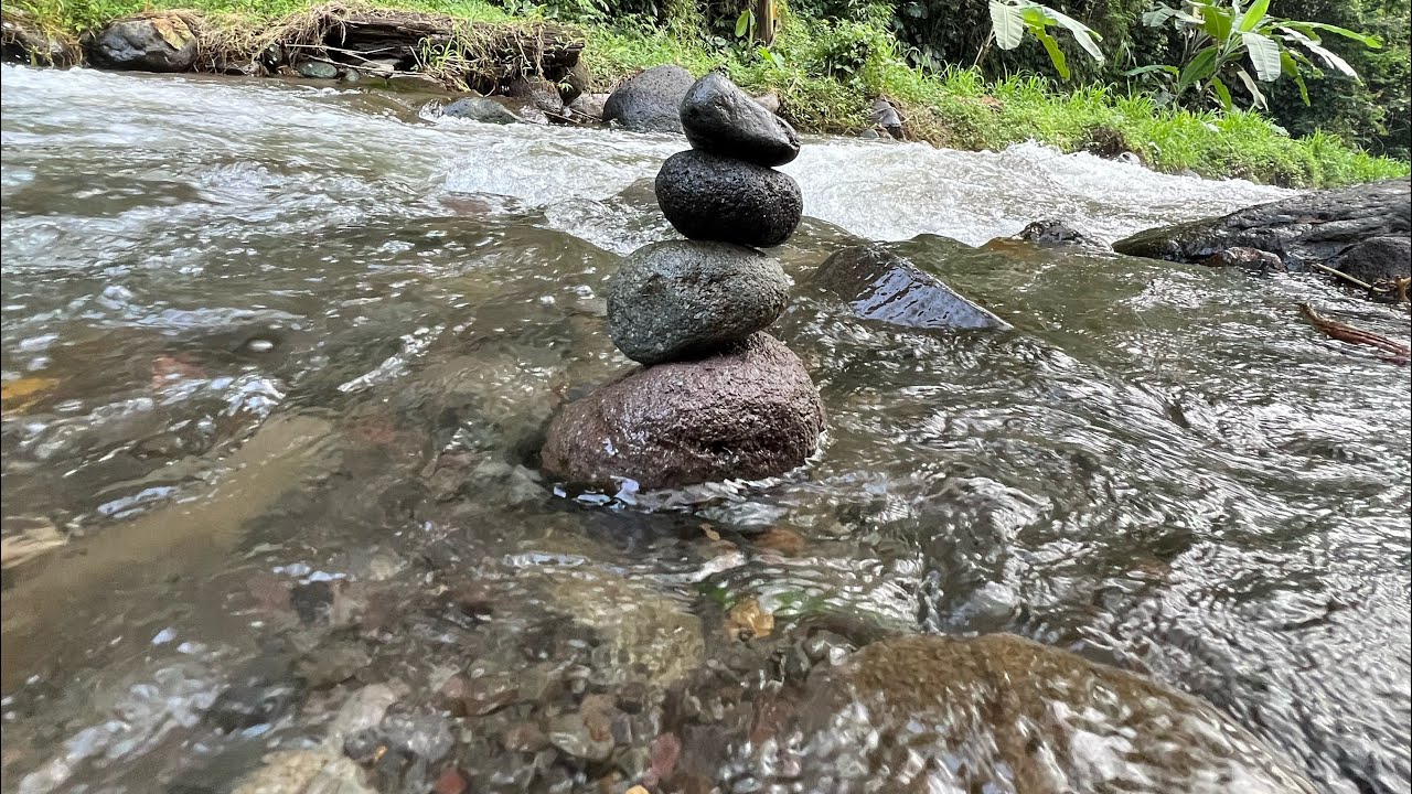 Relaxing River Nature Sounds for Sleep | A Moment of Stillness⛰️