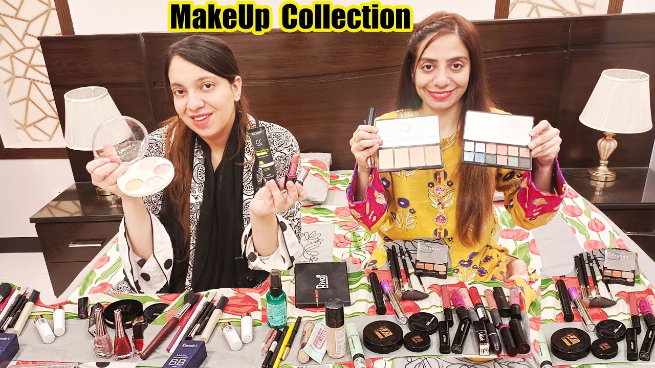 MakeUp Collection | Nand & Bhabhi   Kon se Brands ka Makeup💄 Use Karti hain ?| Ayesha & Momina