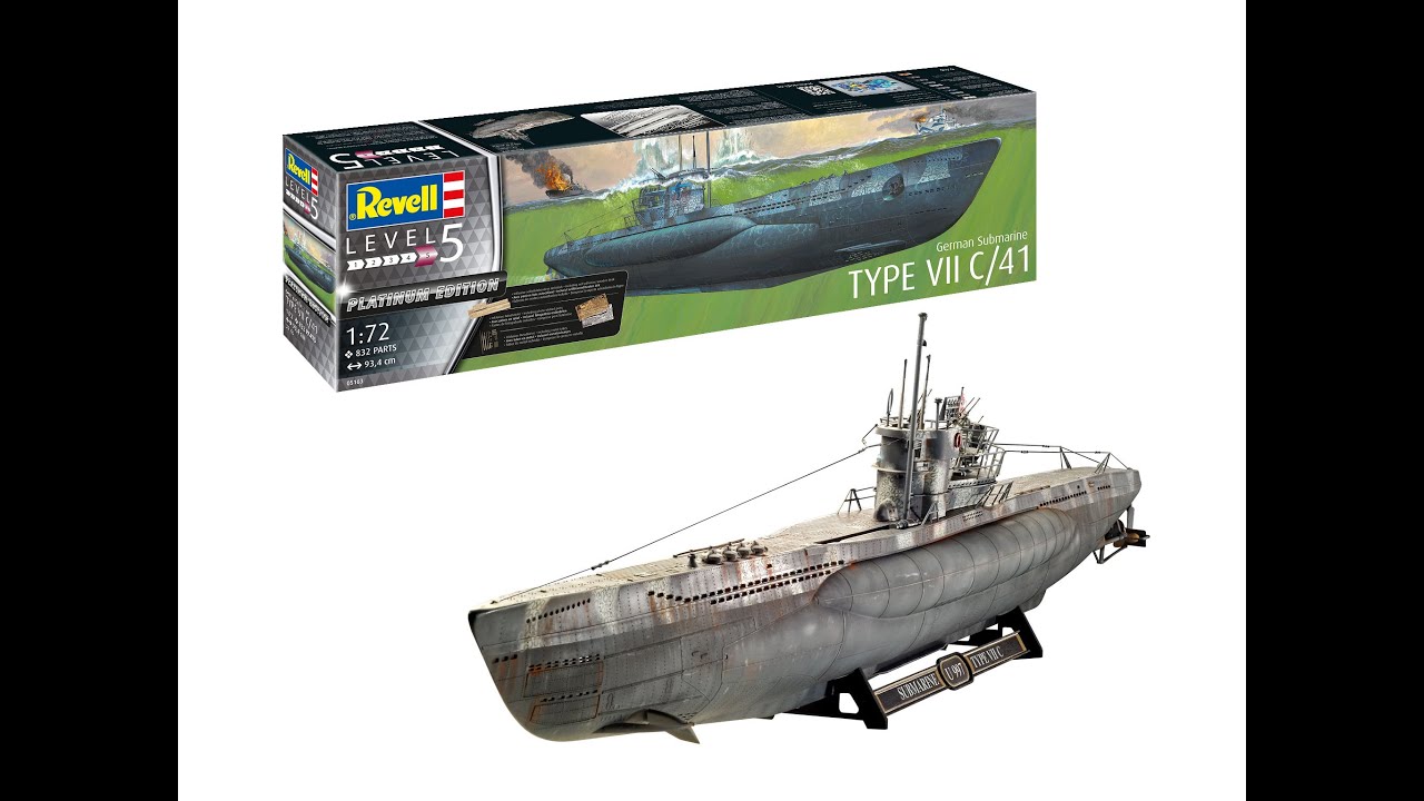 First impressions, Revel 1/72 Platnum edition, type VII C/41 U-boat.
