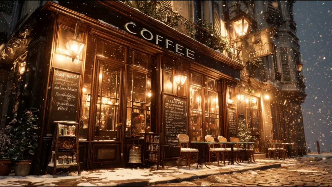 Cozy Winter Café Piano Jazz ❄️ Warm & Melancholic Music for Studying, Reading & Late Nights
