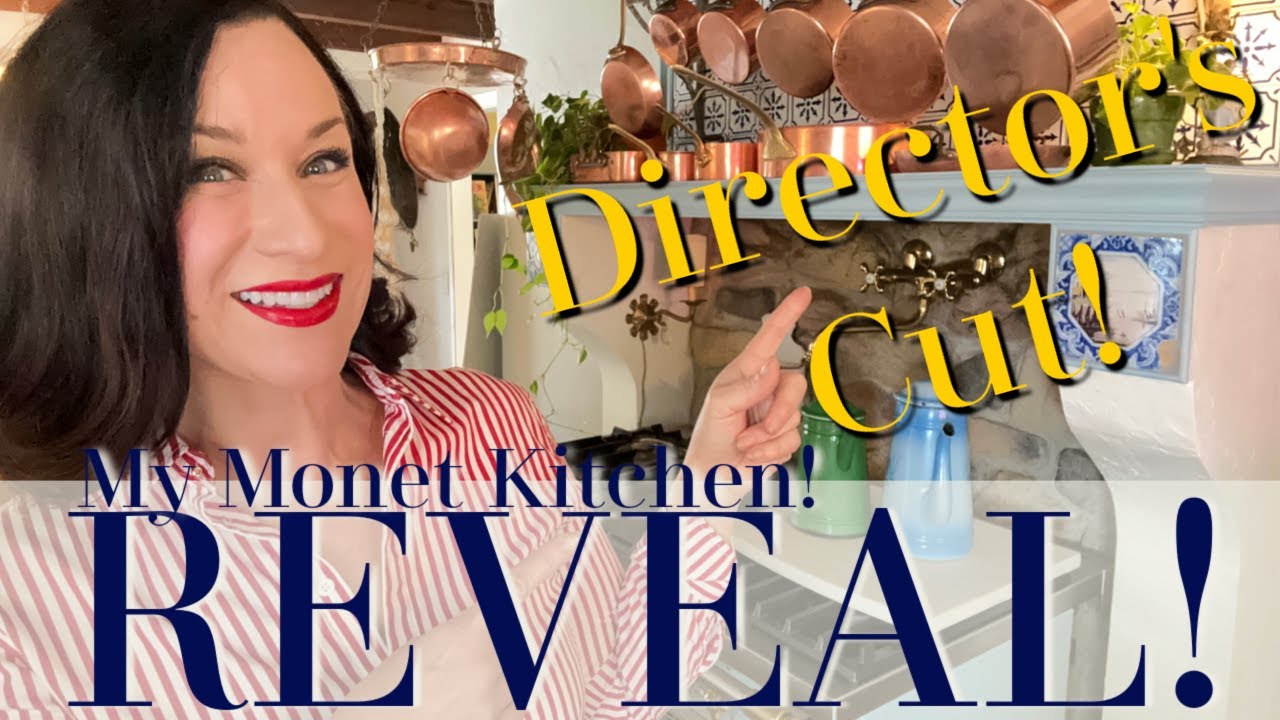 DIRECTOR'S CUT: Hand-Painted Tile REVEAL! Monet's Influence on My Kitchen | FRENCH FARMHOUSE DECOR