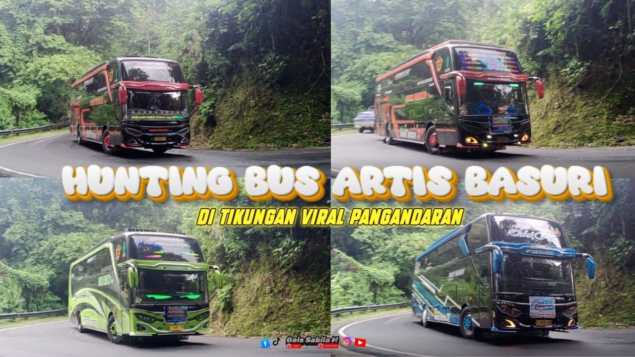 🚌HUNTING BUS PARIWISATA KEREN🤩DI TIKUNGAN VIRAL PANGANDARAN!🔥