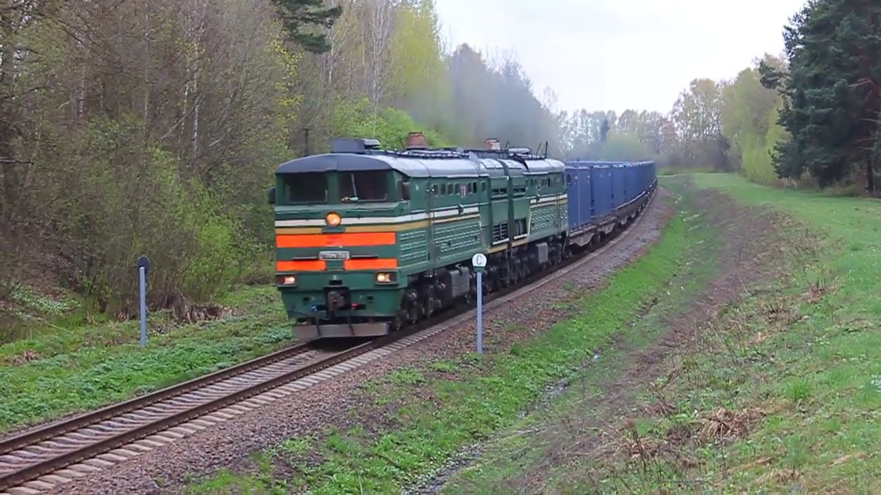 2ТЭ10МК-3369 (БЧ, ТЧ-16 Витебск) с грузовым контейнерным поездом