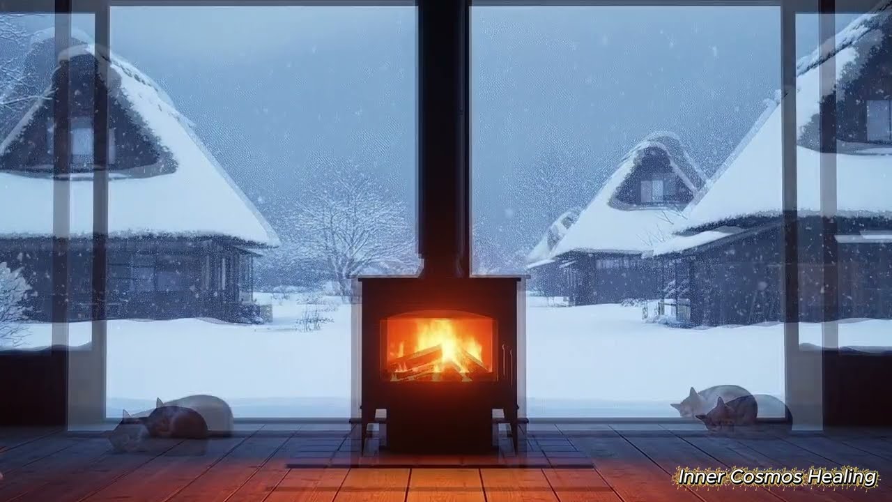 Snowy Shirakawa-go Village | Deep Relaxation & Healing Meditation Music-白川郷の冬景色 | 癒しの瞑想音楽と深いリラクゼーション