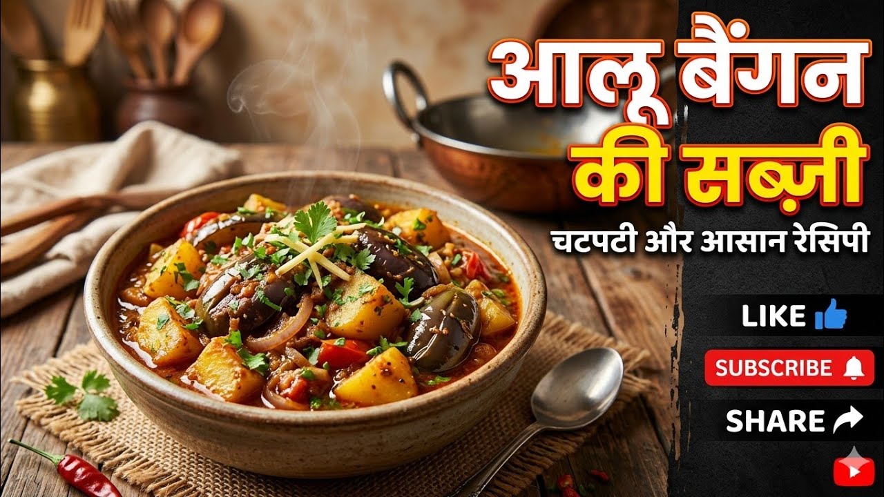 आलू बैगन की सब्जी रोटी बेस्ट रेसिपी #food #indiancuisine #dietfood 