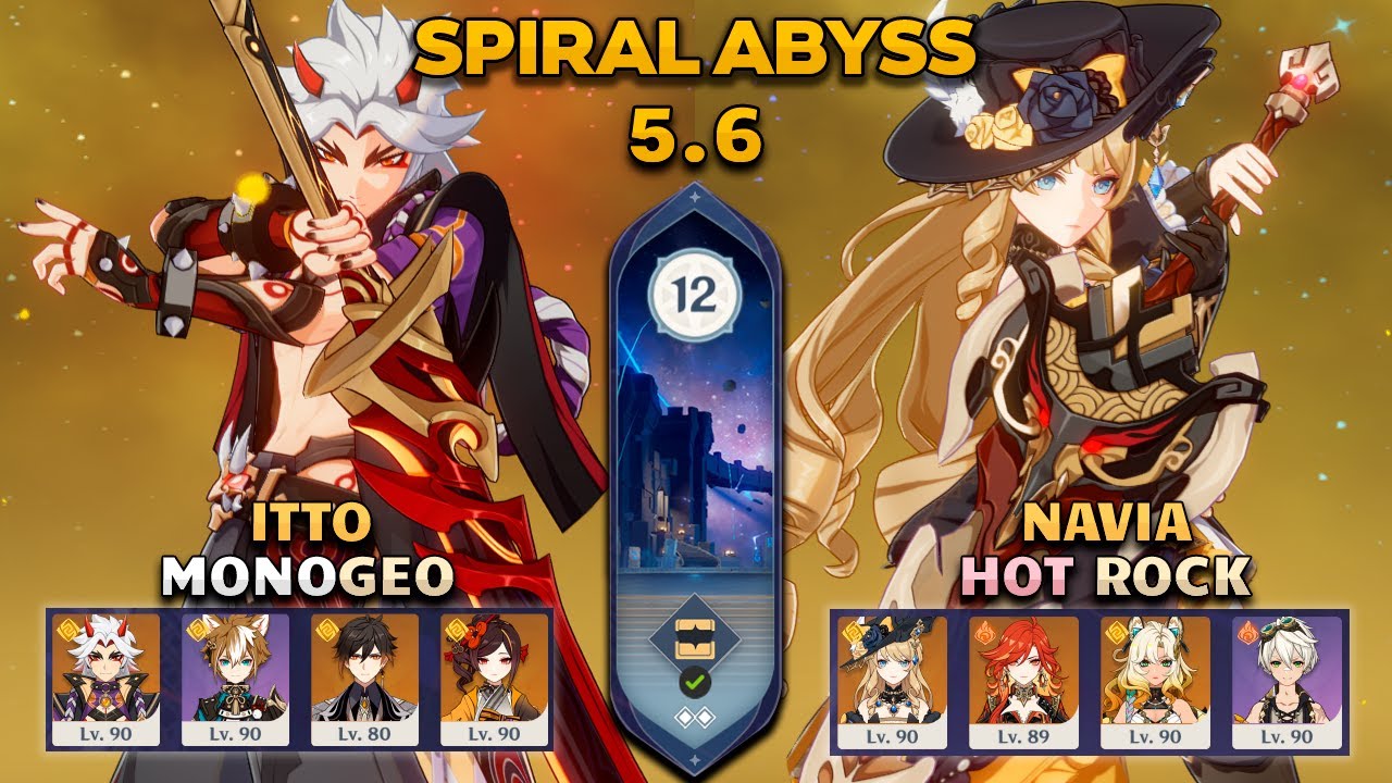 Itto C0 | Navia C0 | Monogeo & Hotrock | Spiral Abyss 5.6 | Genshin Impact
