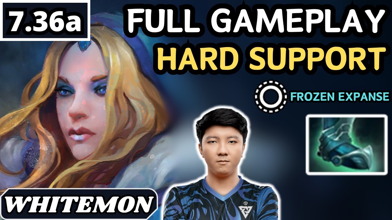 7.36a - Whitemon CRYSTAL MAIDEN Hard Support Gameplay - Dota 2 Full Match Gameplay