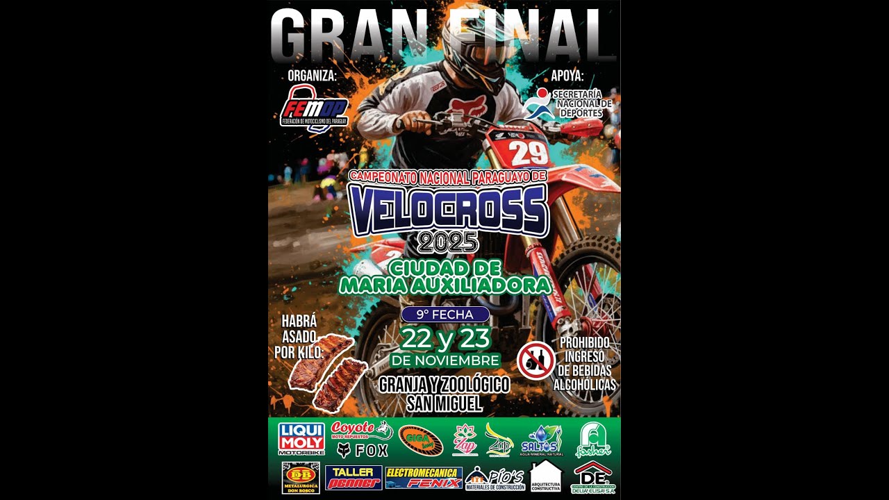 #EnVivo CAMPEONATO NACIONAL DE VELOCROSS - GRAN FINAL EN LA CIUDAD DE MARIA AUXILIADORA