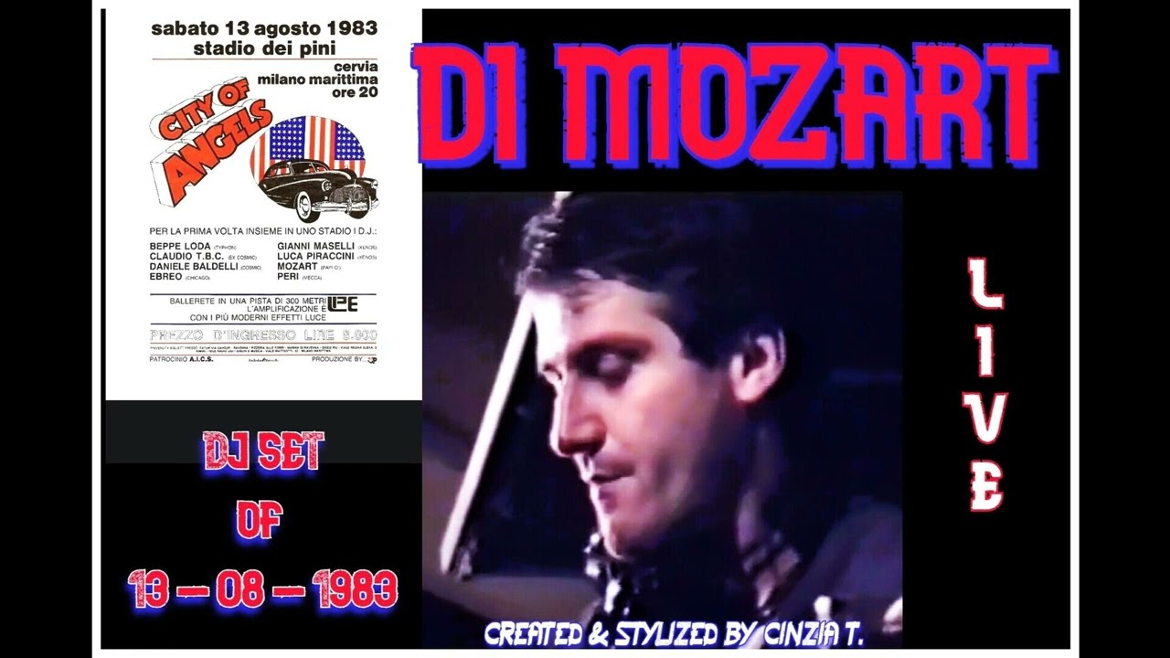 DJ MOZART@AFRORADUNO ALLO STADIO DEI PINI -SABATO 13-08-1983 - LIVE - (VIDEO BY CINZIA T.)