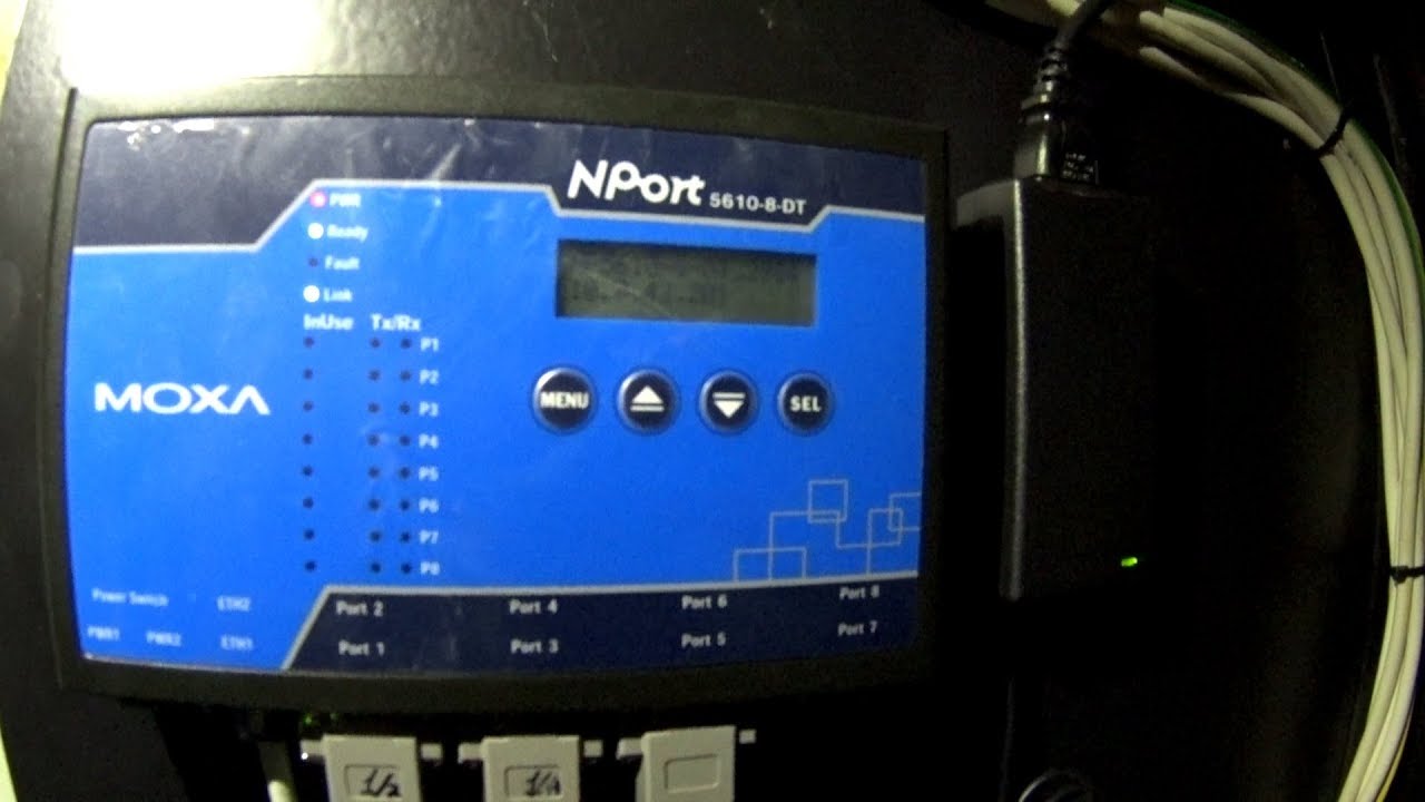 💾 Настройка MOXA NPort 5610-8-DT управление проектором через rs232