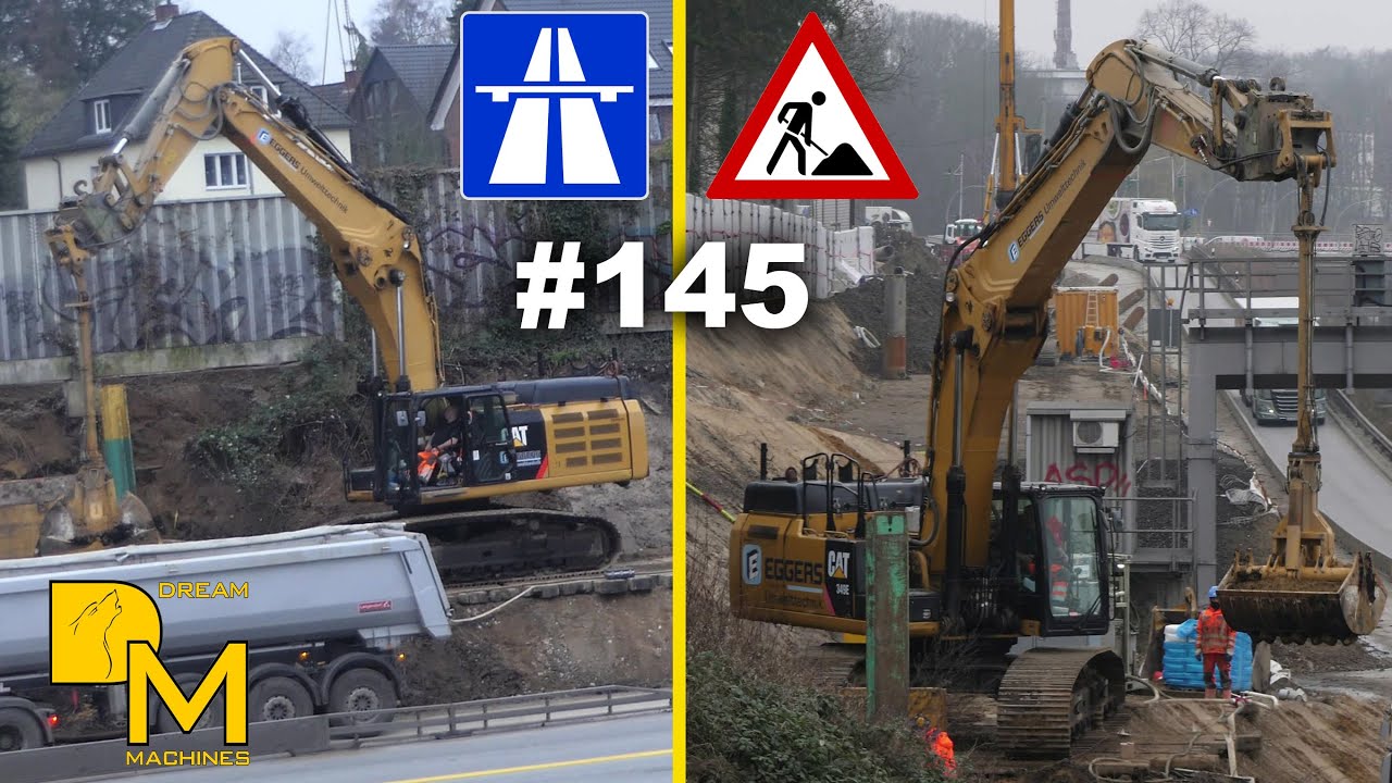 CATERPILLAR 349E Bagger MEGA BAUSTELLE AUTOBAHN [145]