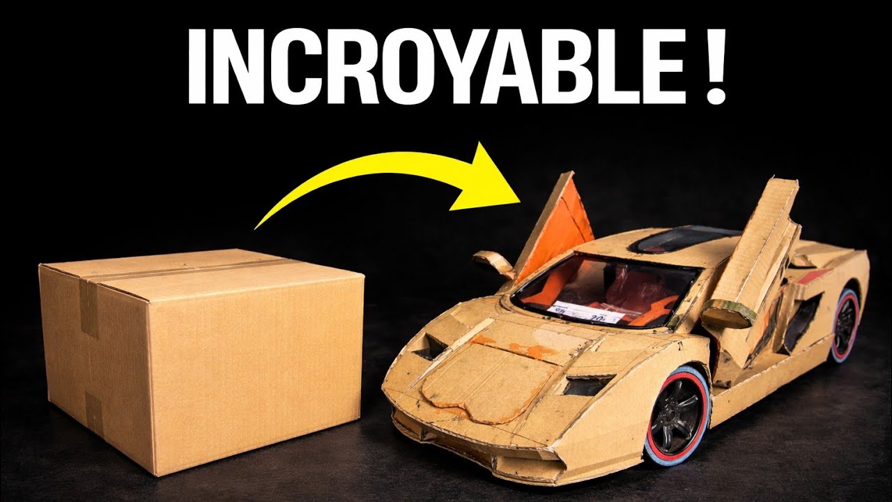  🚗 LAMBORGHINI en carton (Partie 2) : la finition est juste INCROYABLE ! 🔥