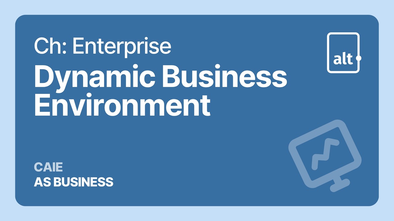 Dynamic Business Environment | Enterprise | A Level Business 9609