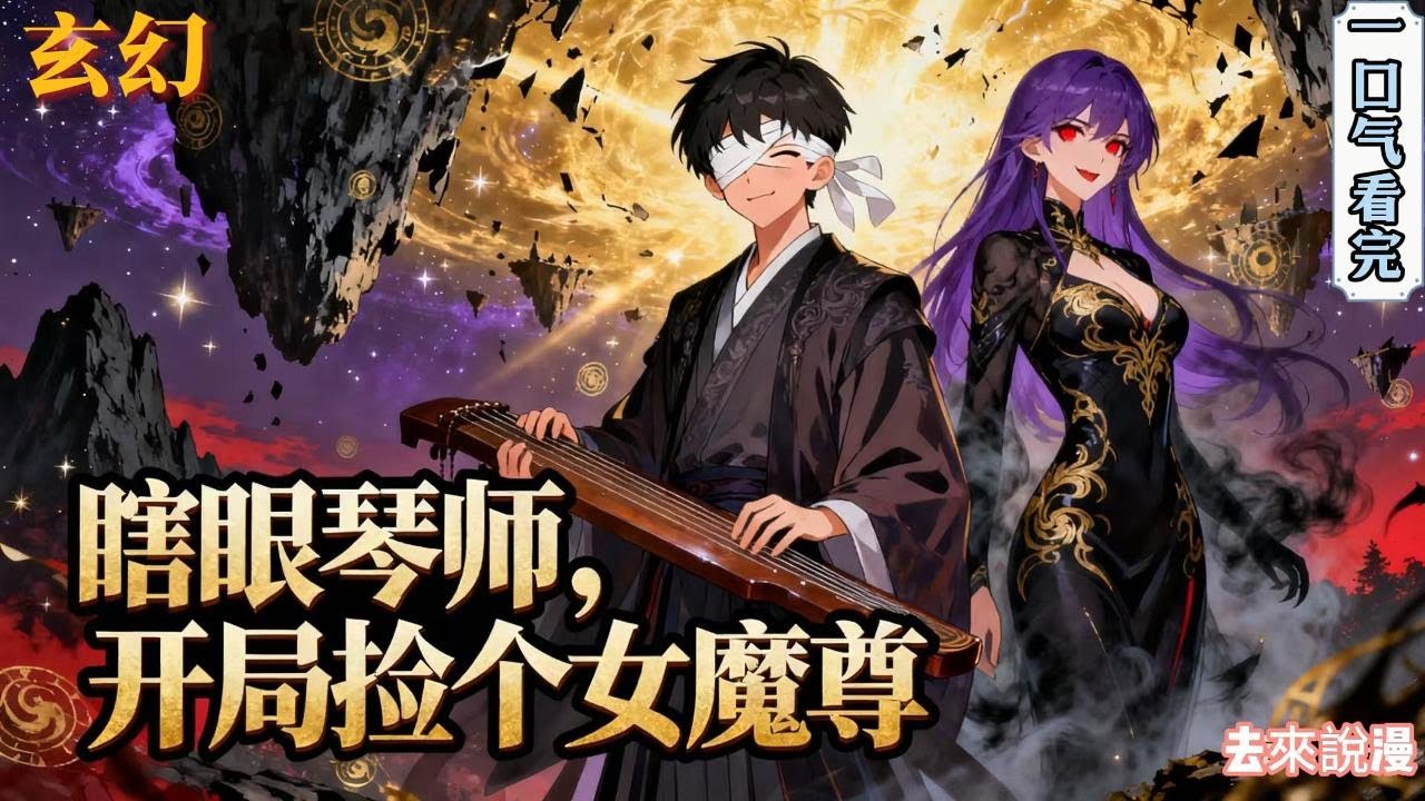 完结《玄幻：瞎眼琴师，开局捡个女魔尊》顾归穿越第二十年，依旧是个目不能视的凡人。修仙不成，倒是靠着【最强琴师系统】混成城内茶楼顶流……#小說推文 #小说 #小說#玄幻 #爽文