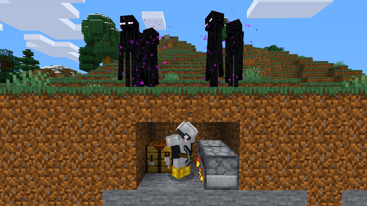 Minecraft Speedrunner VS mobs
