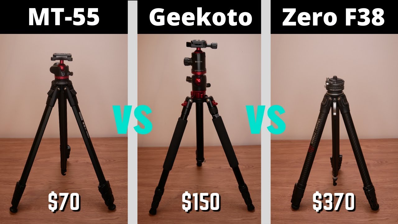 MT-55 Oombra, Zero F38, and Geekoto Tripod | Review and Comparison | Which Tripod is Right for You?
