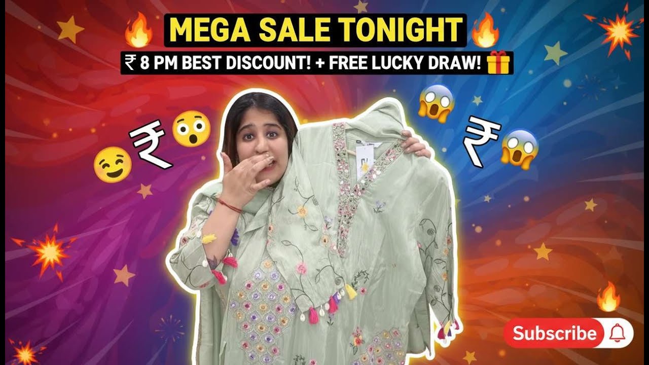 Mega Sale Tonight 🔥 8:00 PM Best Discount 💥 + Free Lucky Draw 🎁