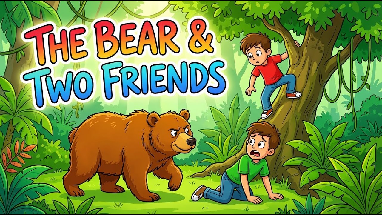 The Bear and the Two Friends | Animated Story for Children | “Friendship and Courage |