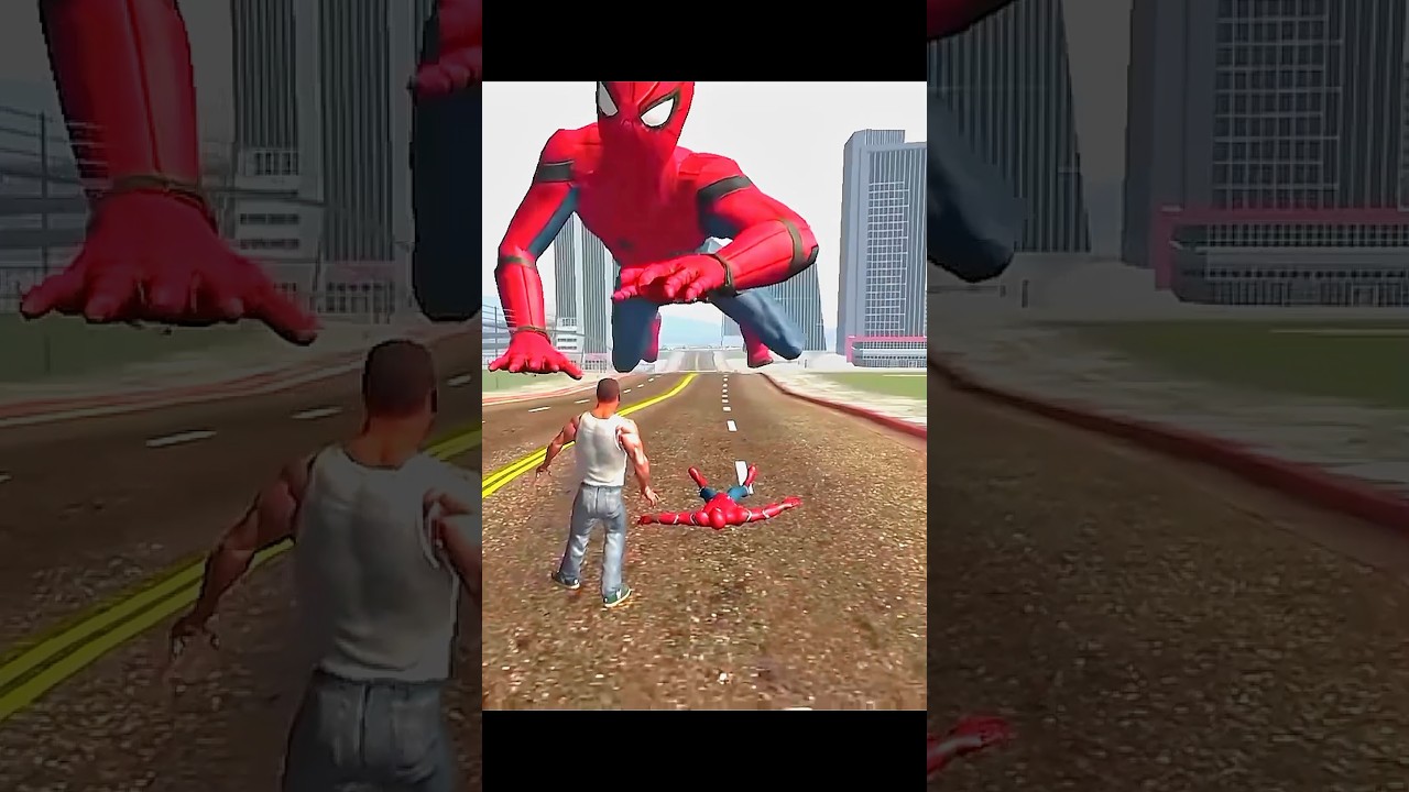Indian bike driving 3D game ma Spider-Man ki maut 🥺 giant Spider-Man ne kara hamla #viral 😱