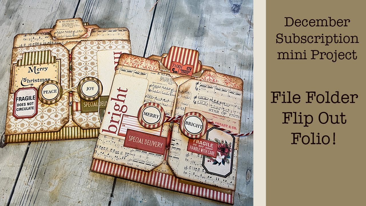 Christmas Junk Journal Triple Pocket/Flip , Holiday Junk Journaling with Pink Monarch Prints