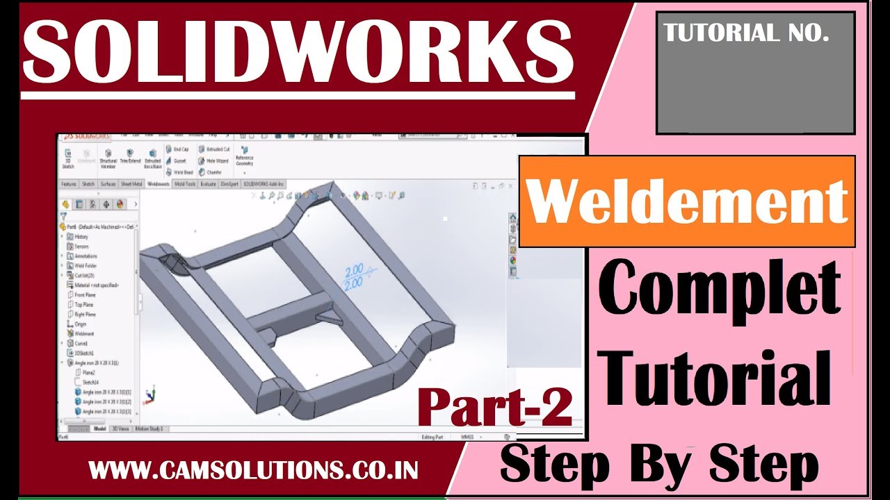 Solidworks tutorials: weldment| Solidworks weldment |Solidworks