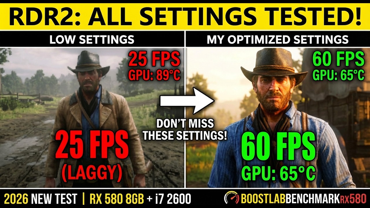 Red Dead Redemption 2 RX 580 Benchmark &ndash; 2026 Is it still playable?