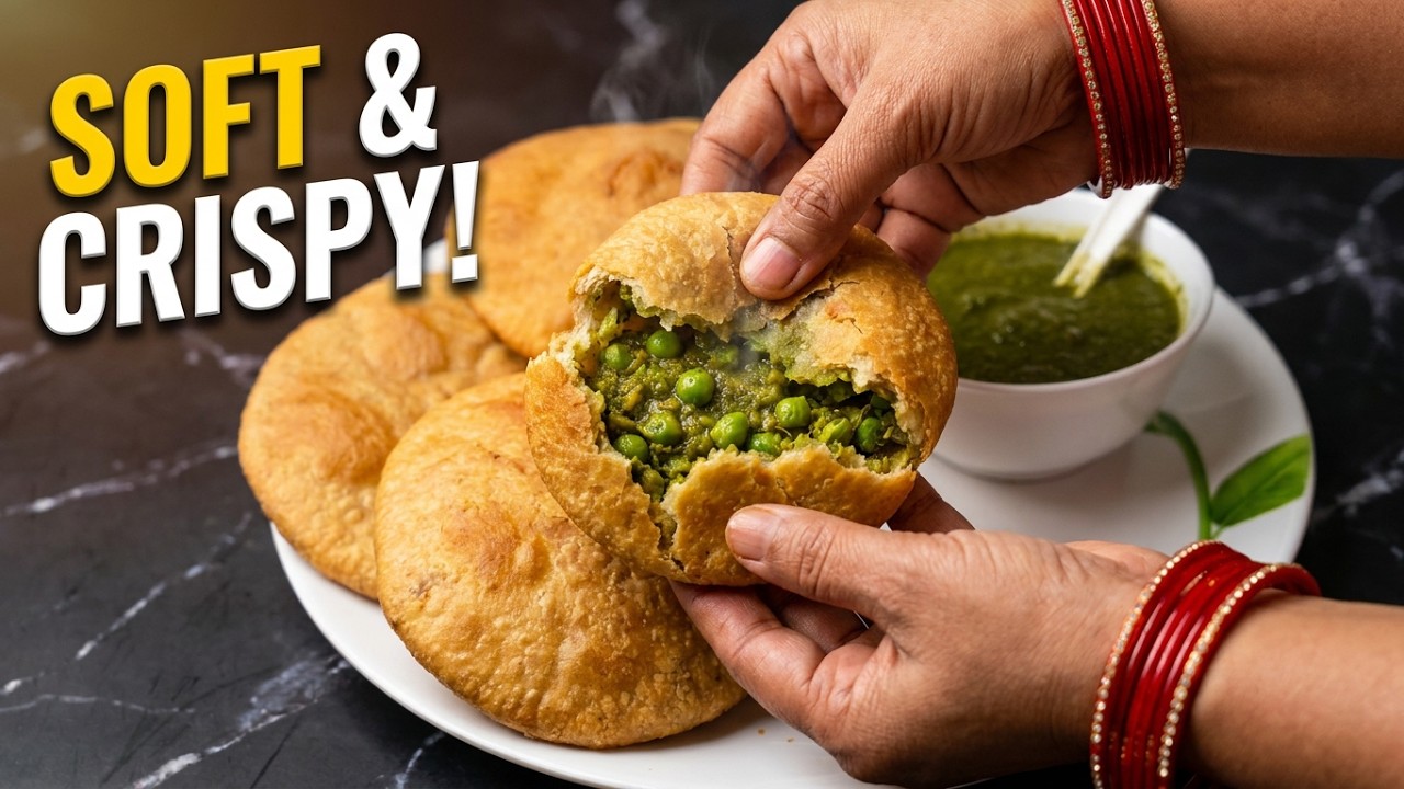 गेंहू के आटे से बनी मटर की कचौरी |wheat flour matar ki kachori |matar kachori recipe 