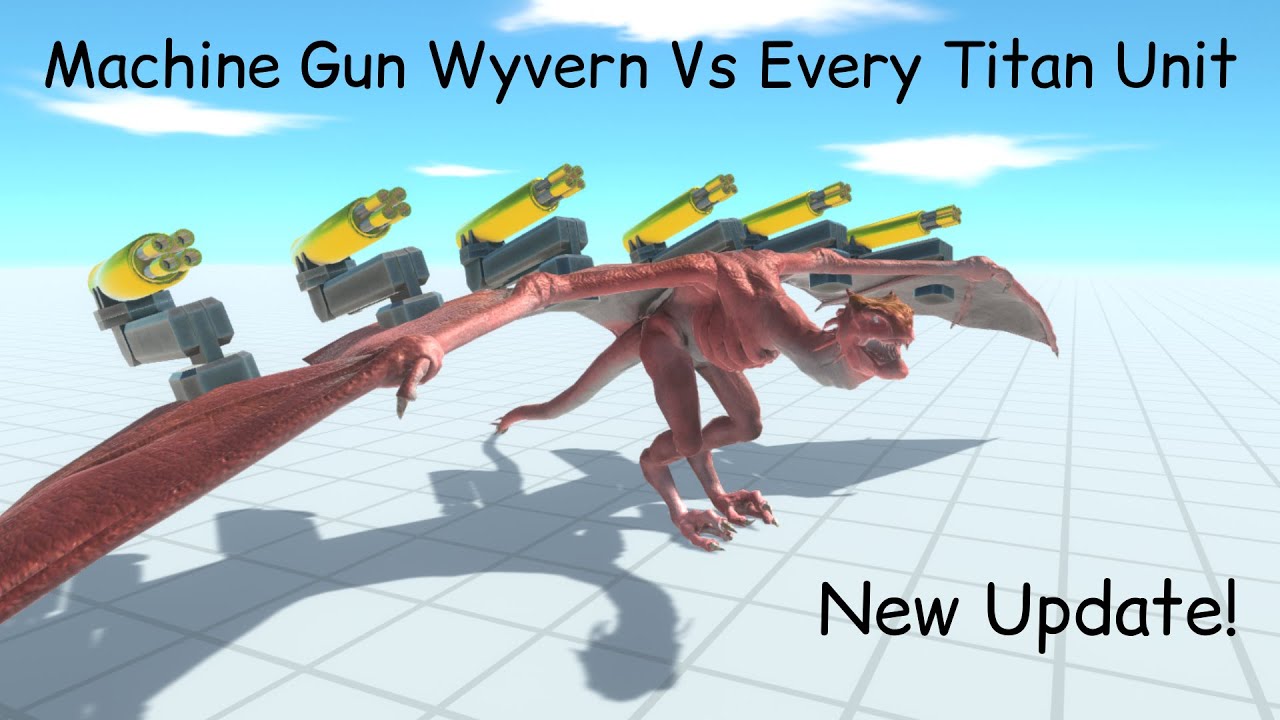 New Update! Machine Gun Wyvern Vs Every Titan Unit ARBS |Animal Revolt Battle Simulator