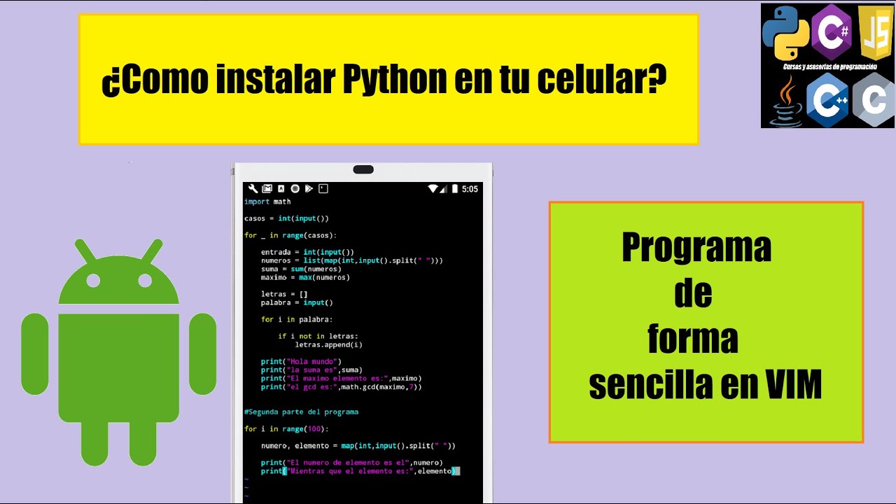 ¿Como instalar Python en tu celular? - VIM para programar