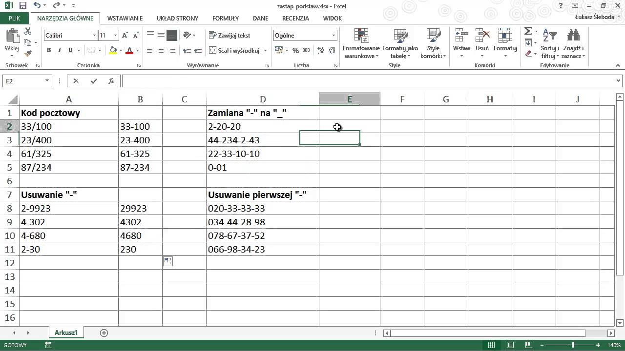 EXCEL - Zaawansowane Funkcje i Formuły | ZASTĄP oraz PODSTAW | ▶strefakursow.pl◀ #excel #exceltips