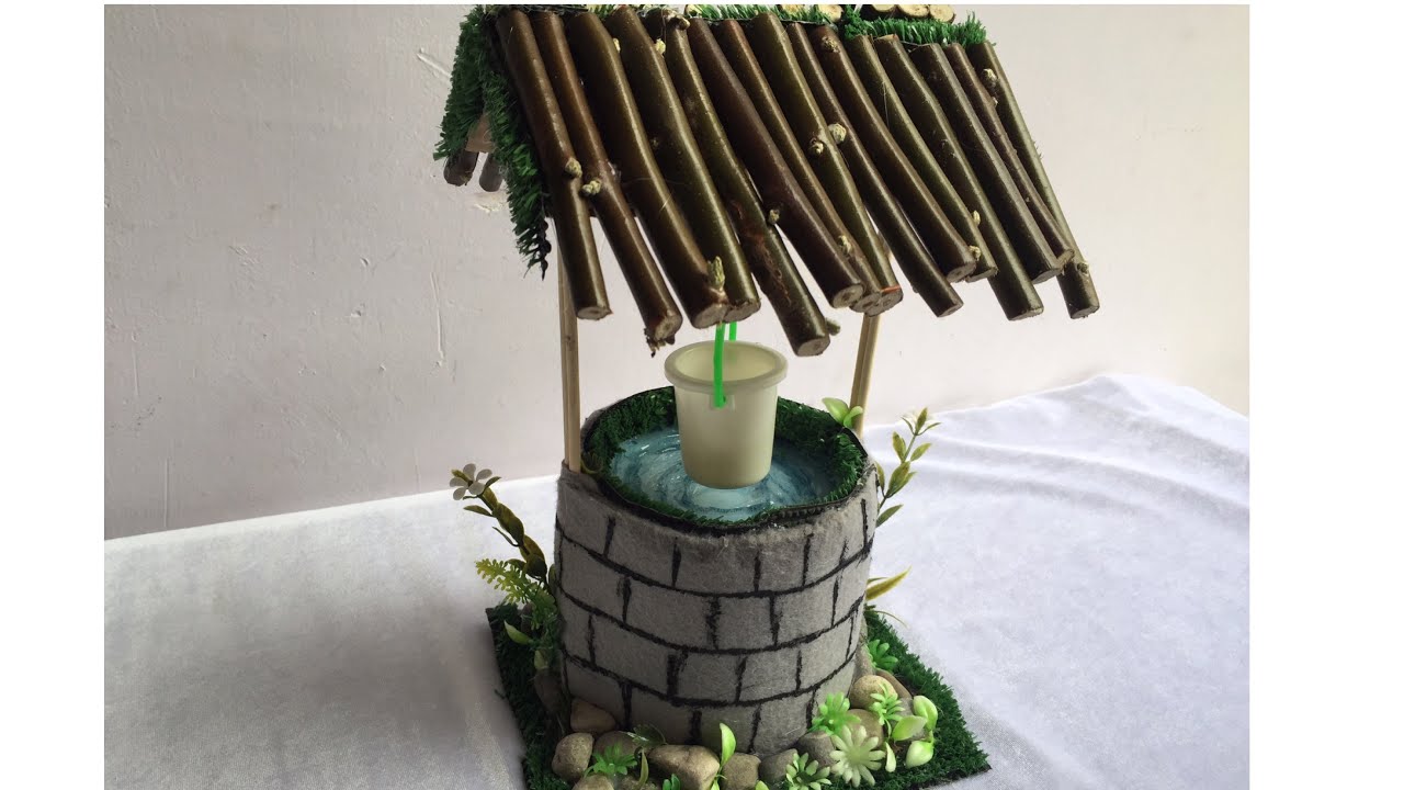 Miniatür su quyusu. Novruz suvineri hazırlanması. Silikon kleydən əl işləri