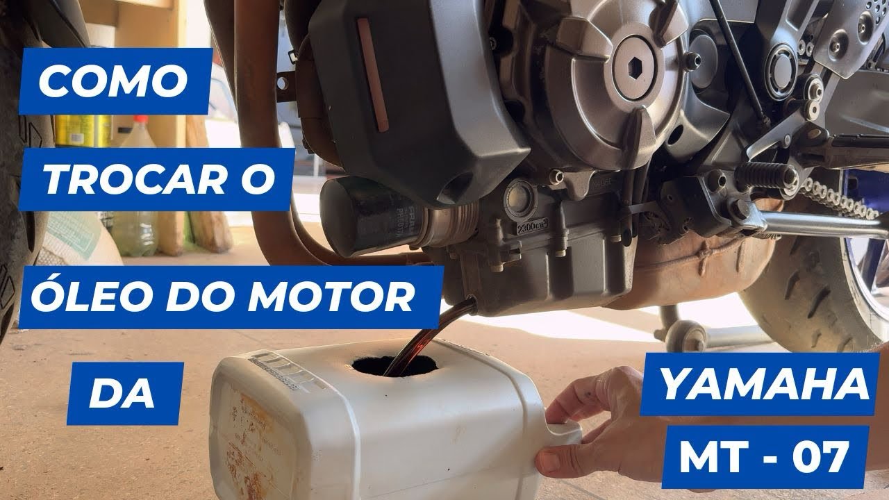 Como trocar o óleo do motor da Yamaha MT 07