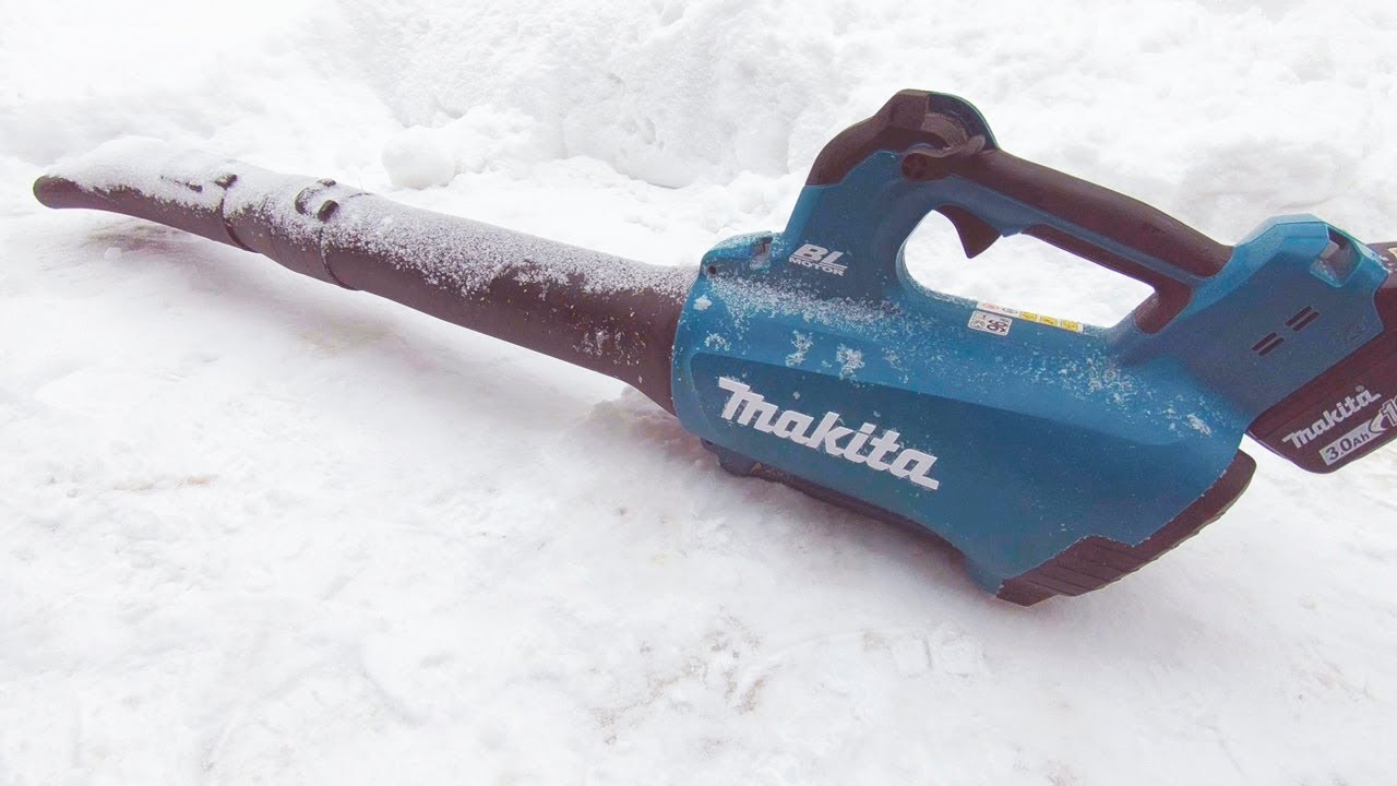 Воздуходувка Makita DUB184 в деле | работа зимой