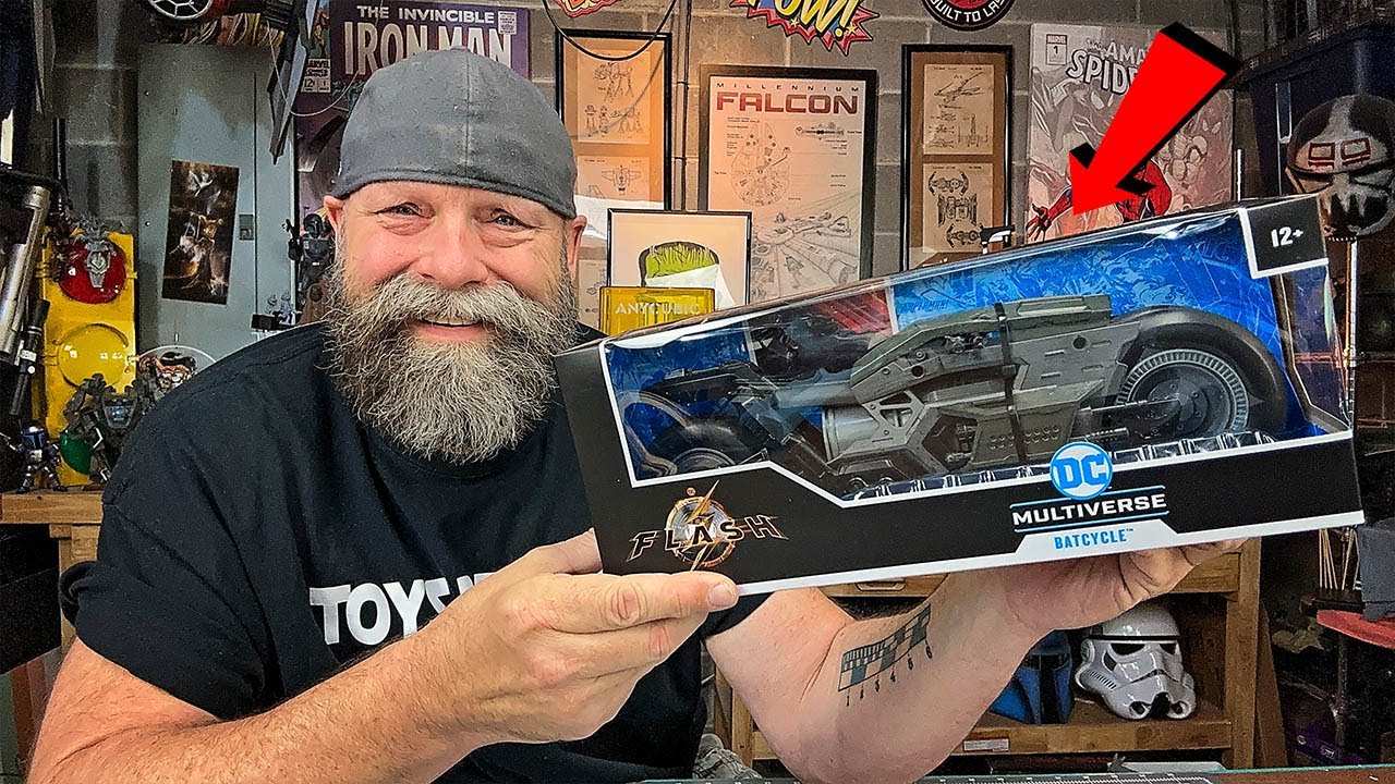 Mcfarlane Toys The Flash Movie Batcycle | Unboxing and Review