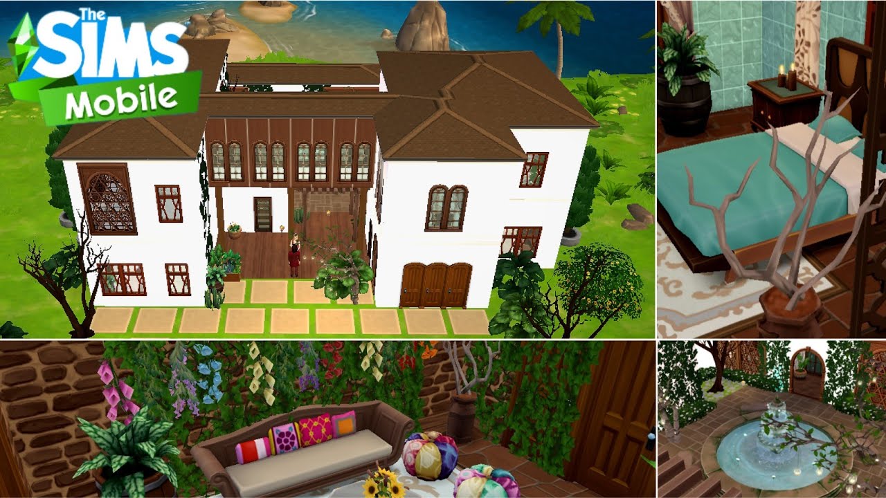 Bohemian Villa || SIMS MOBILE HOUSE BUILD || #simsmobile #bohemian #ladygamestar #simsmobilehouse
