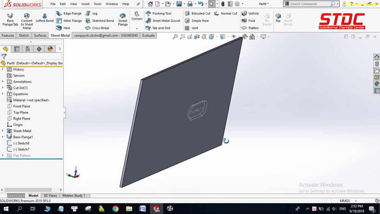 Normal Cut Optimize Geometry trong Sheet Metal| HƯỚNG DẪN SOLIDWORKS