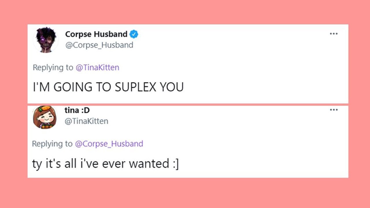 corpse husband and tinakitten being besties for almost 9 minutes ♡