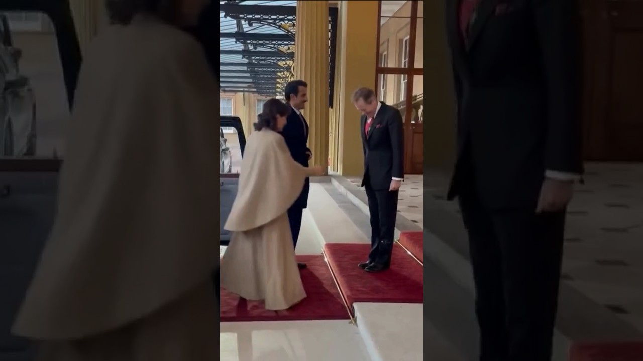 Prince of Qatar Sheikh Tamim Bin Al Thani Welcomes in London🇬🇧#qatar#dubai#royalfamily#uae#lifestyle