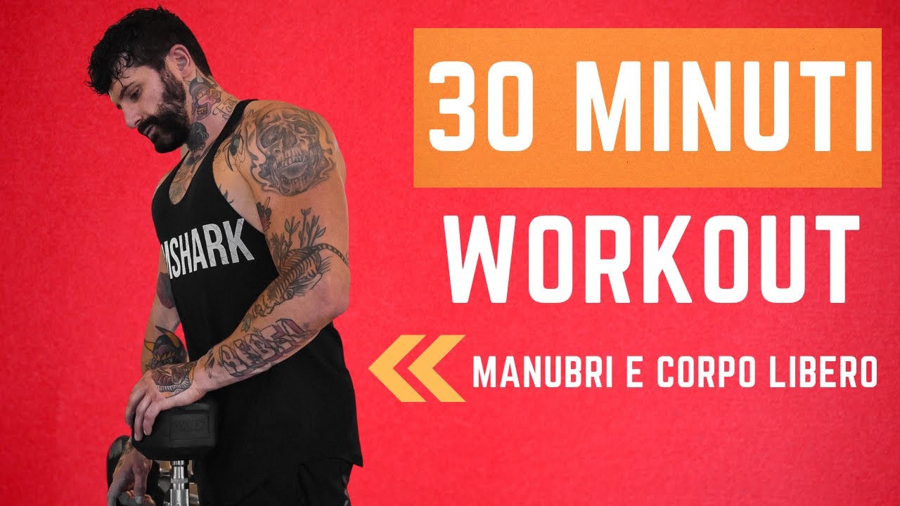 30 minuti TABATA WORKOUT 🔥🔥Esercizi con manubri e corpo libero