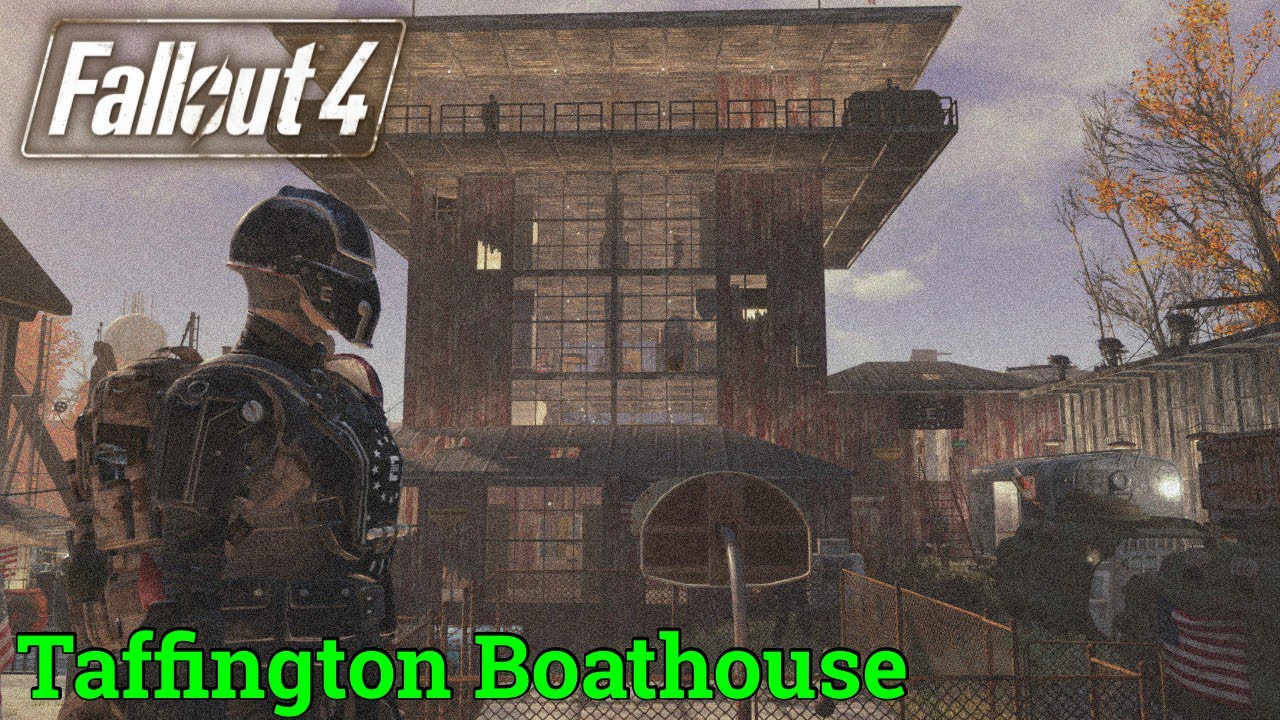 Лодочная станция Таффингтон (Fallout 4 PS5) Здание поселения Анклав Аванпост.