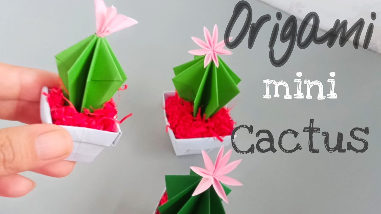 How to make a paper cactus | Easy origami cactus