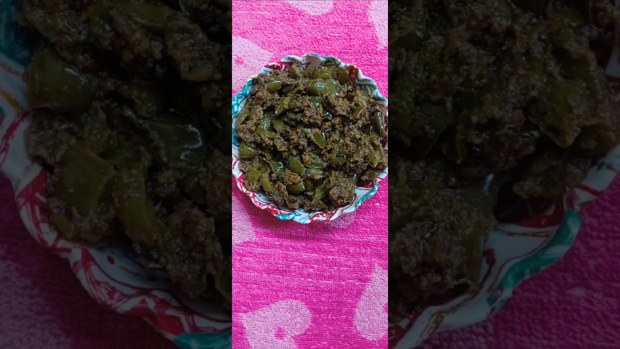 capcicum fry in simple way #viral#trending#shorts#