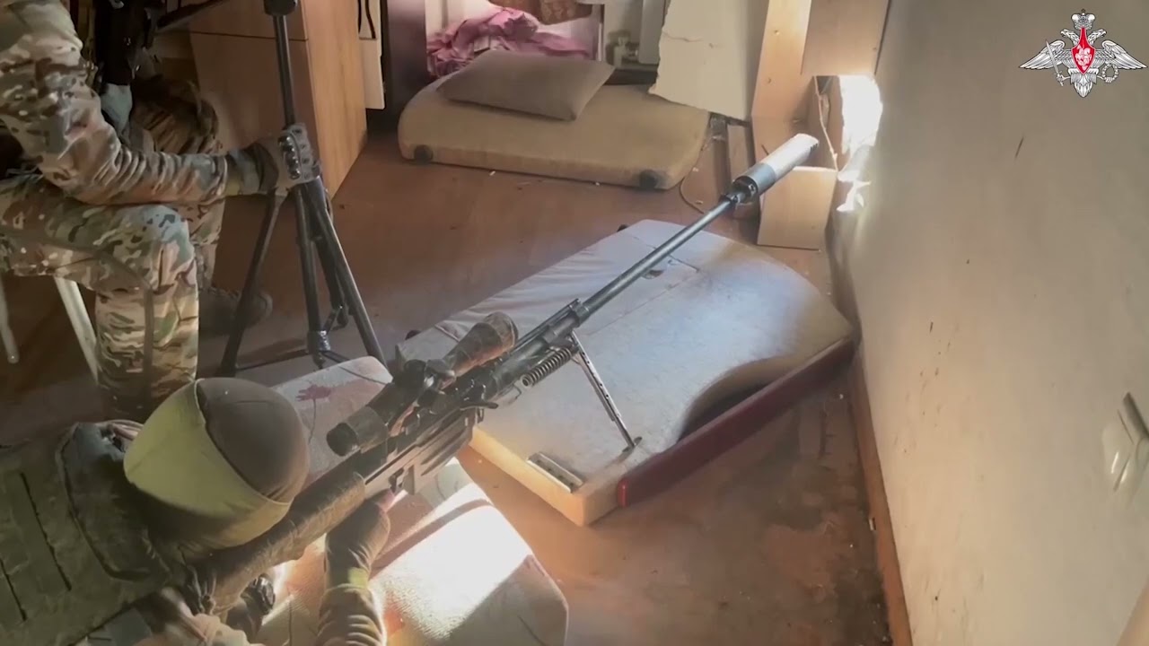Russian Sniper Takes Out Ukrainian Soldiers Near Bakhmut