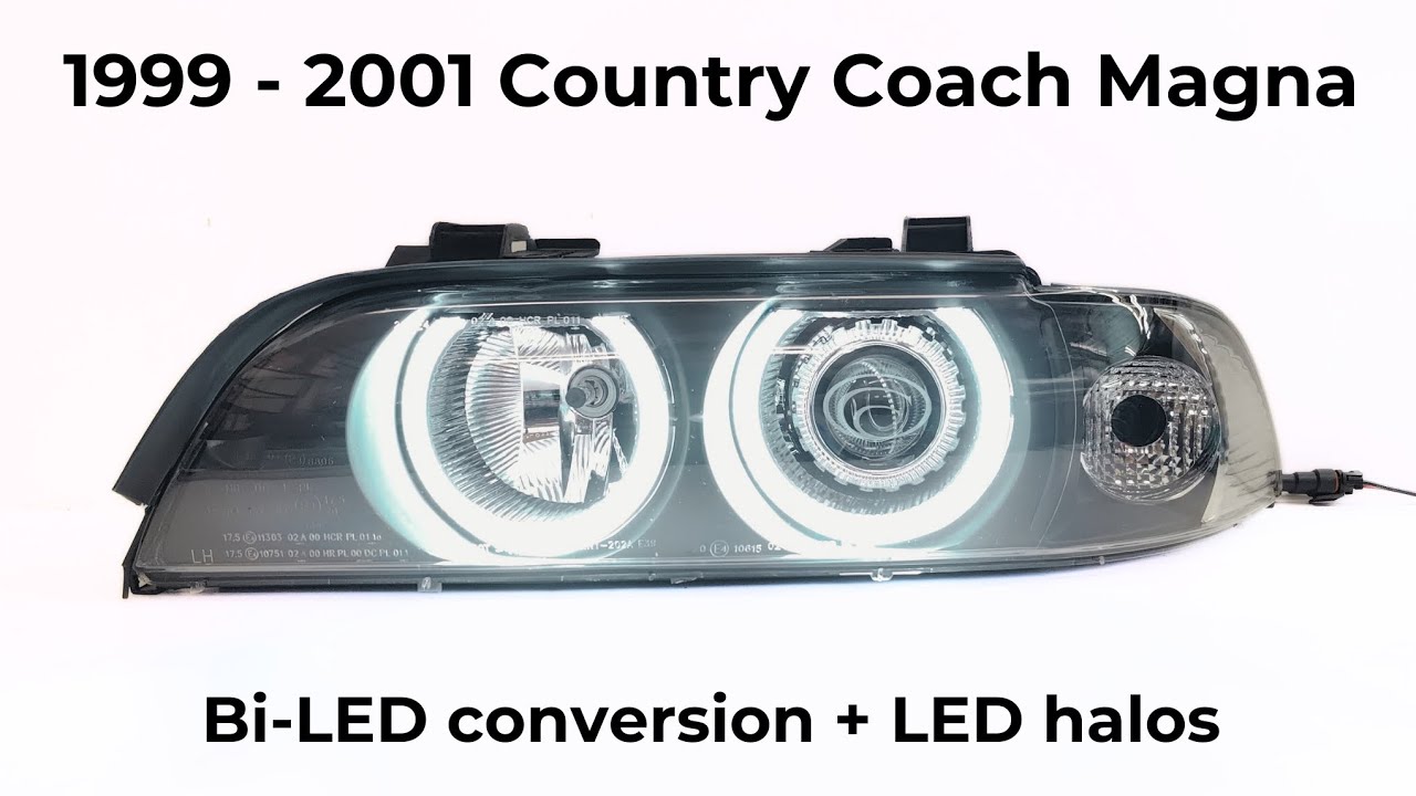 1999 - 2001 Country Coach Magna Bi-LED projector retrofit conversion headlight upgrade