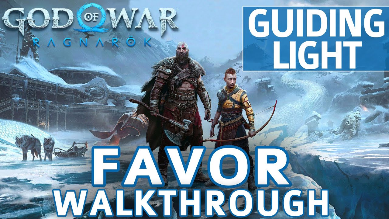God of War Ragnarok &mdash; прохождение Guiding Light Favor (расположение комплекта доспехов Guiding Li...