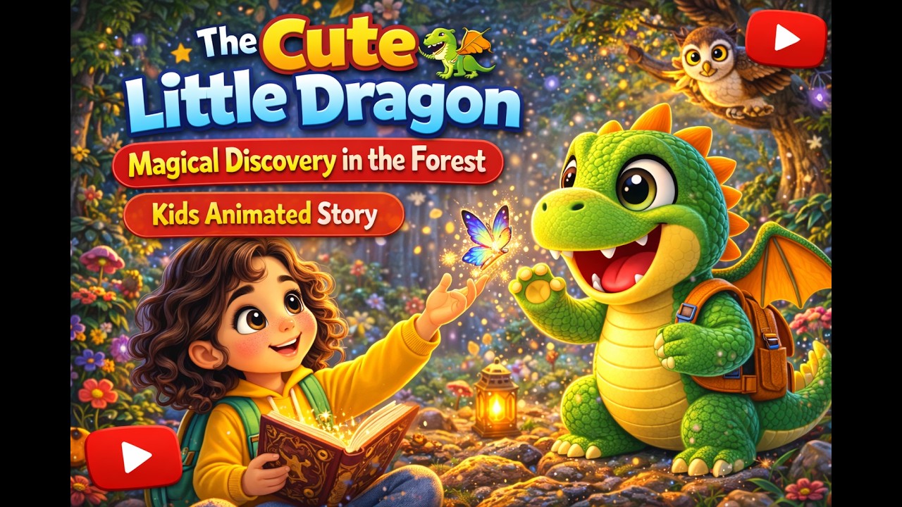 The Cute Little Dragon 🐉 | Magical Discovery in the Forest | Kids Animated Story