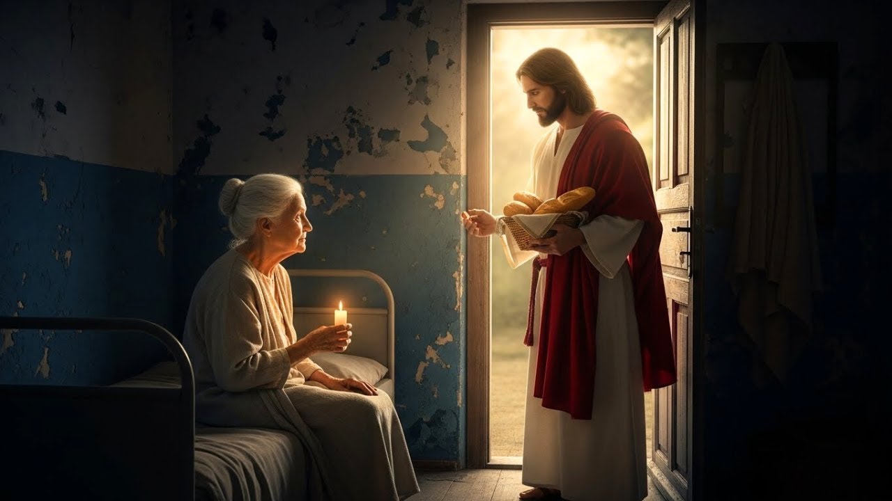 Une mamie sans rien pour survivre ouvre la porte… Jésus l’attend avec du pain tout chaud !