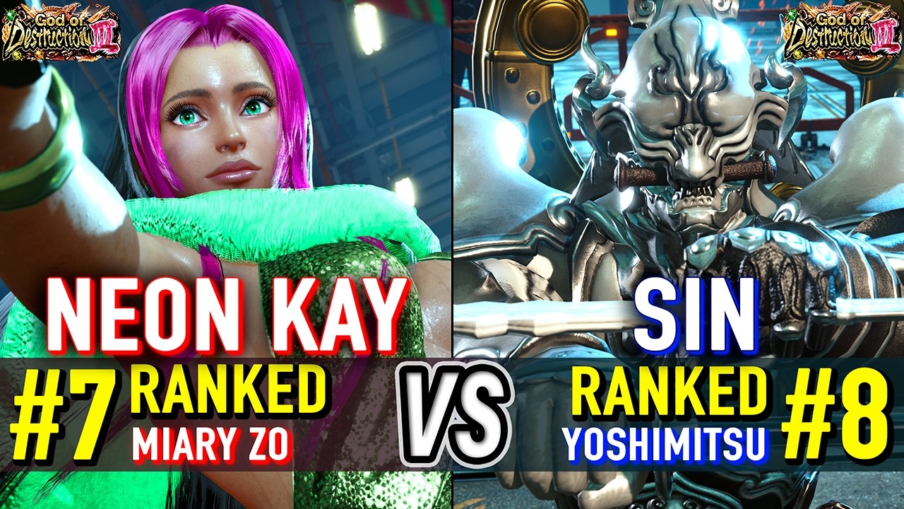 T8 🔥 NEON KAY FUJIWARA (#7 Ranked Miary Zo) vs SIN (#8 Ranked Yoshimitsu) 🔥 T8 High Level Gameplay