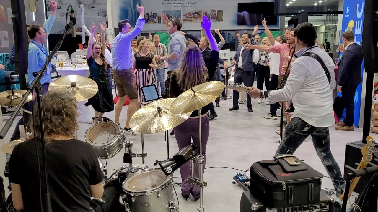 Live Band Amber's Delight bei Messe Standparty in Düsseldorf
